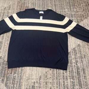 Men's Old Navy Crewneck Sweater with Cream Stripes